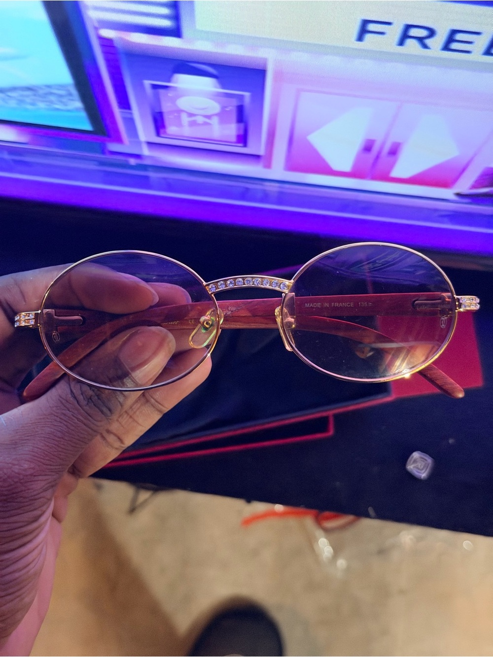 Vintage Cartier Rimless Oval Glasses